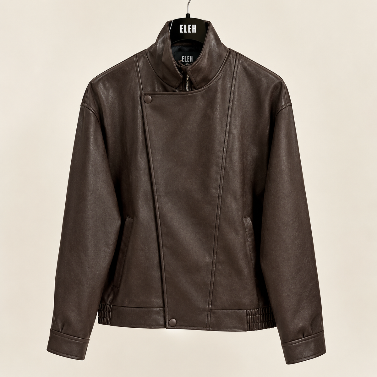Dark Brown ELEH Leather Jacket-1